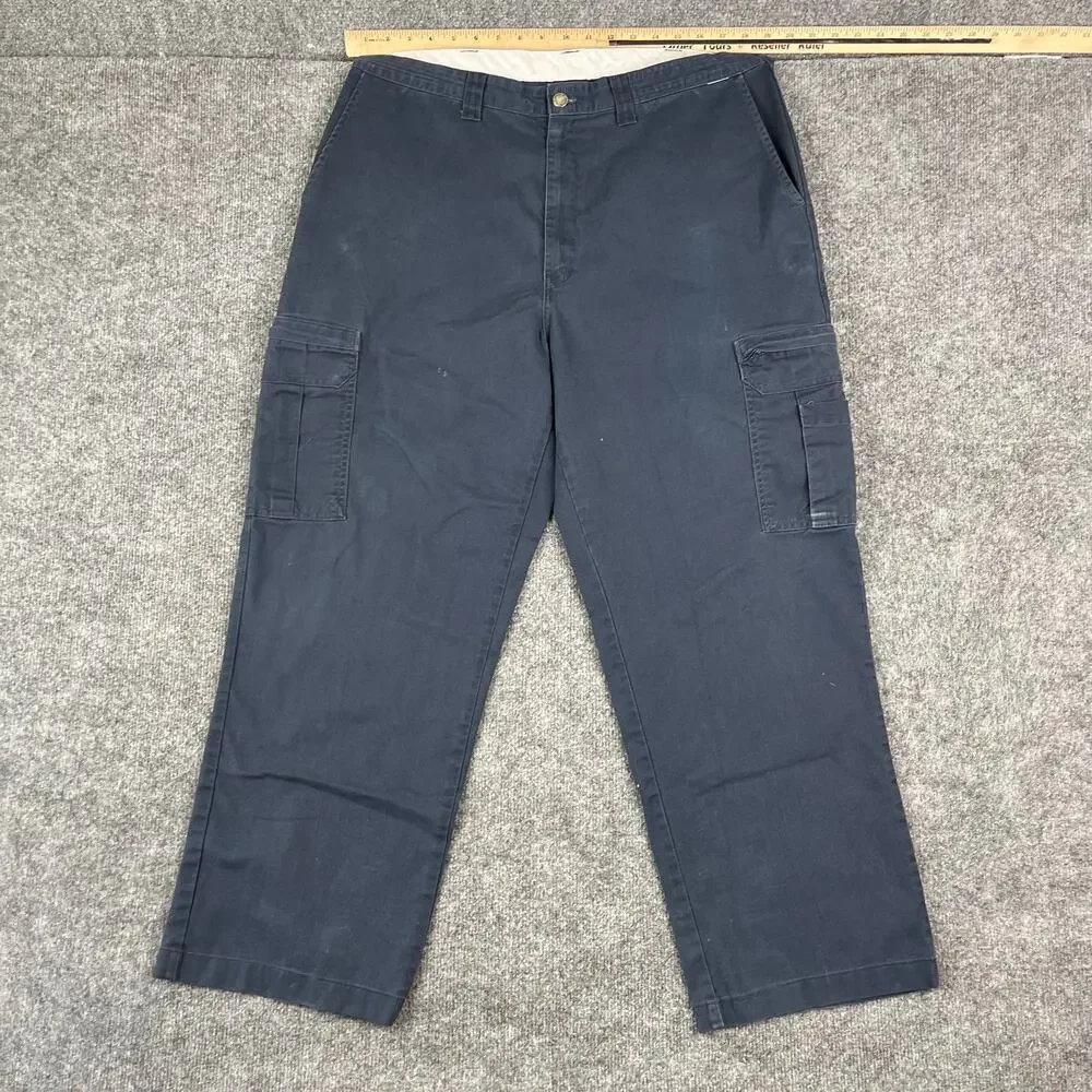 Dickies Cargo Pants Mens 38x30 Black Workwear Utility‎ Straight Durable